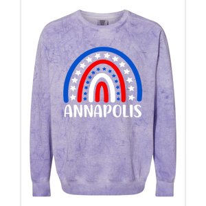 Annapolis Maryland Gift I Love Annapolis Usa Gift Colorblast Crewneck Sweatshirt