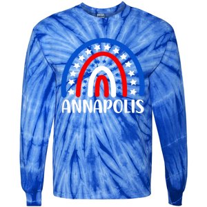 Annapolis Maryland Gift I Love Annapolis Usa Gift Tie-Dye Long Sleeve Shirt