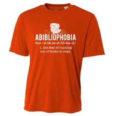 Abibliophobia Meaningful Gift Funny Reading Bookworm Reader Gift Cooling Performance Crew T-Shirt