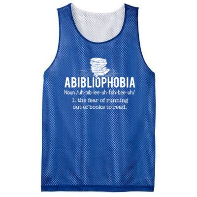 Abibliophobia Meaningful Gift Funny Reading Bookworm Reader Gift Mesh Reversible Basketball Jersey Tank