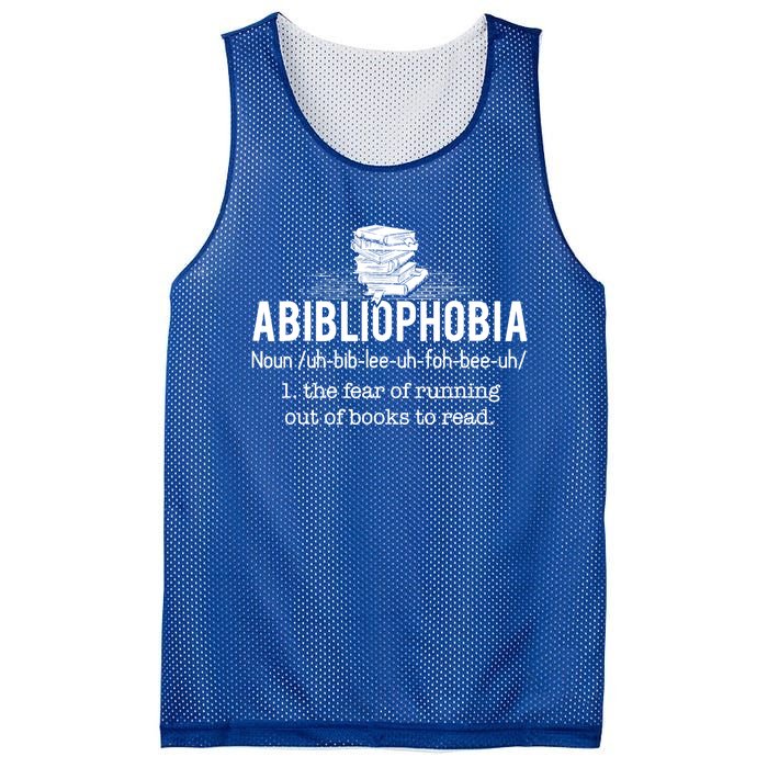 Abibliophobia Meaningful Gift Funny Reading Bookworm Reader Gift Mesh Reversible Basketball Jersey Tank