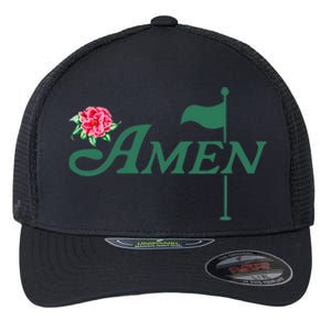 Amen Master Golf Azalea Tournament Pink Golfing Girl Flower Flexfit Unipanel Trucker Cap