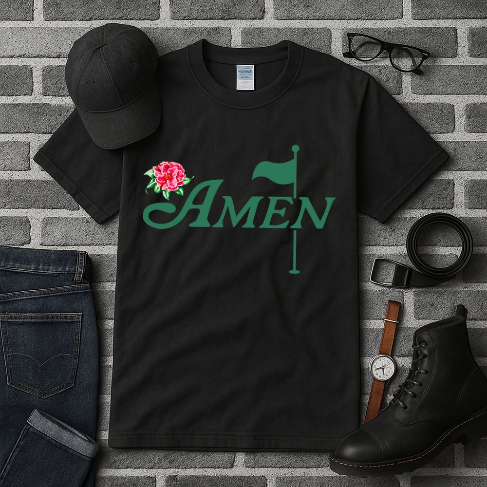 Amen Master Golf Azalea Tournament Pink Golfing Girl Flower Tall T-Shirt