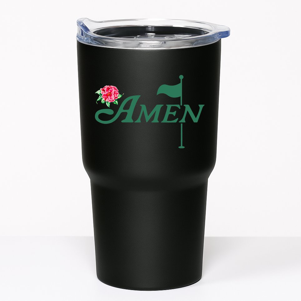 Amen Master Golf Azalea Tournament Pink Golfing Girl Flower Tumbler