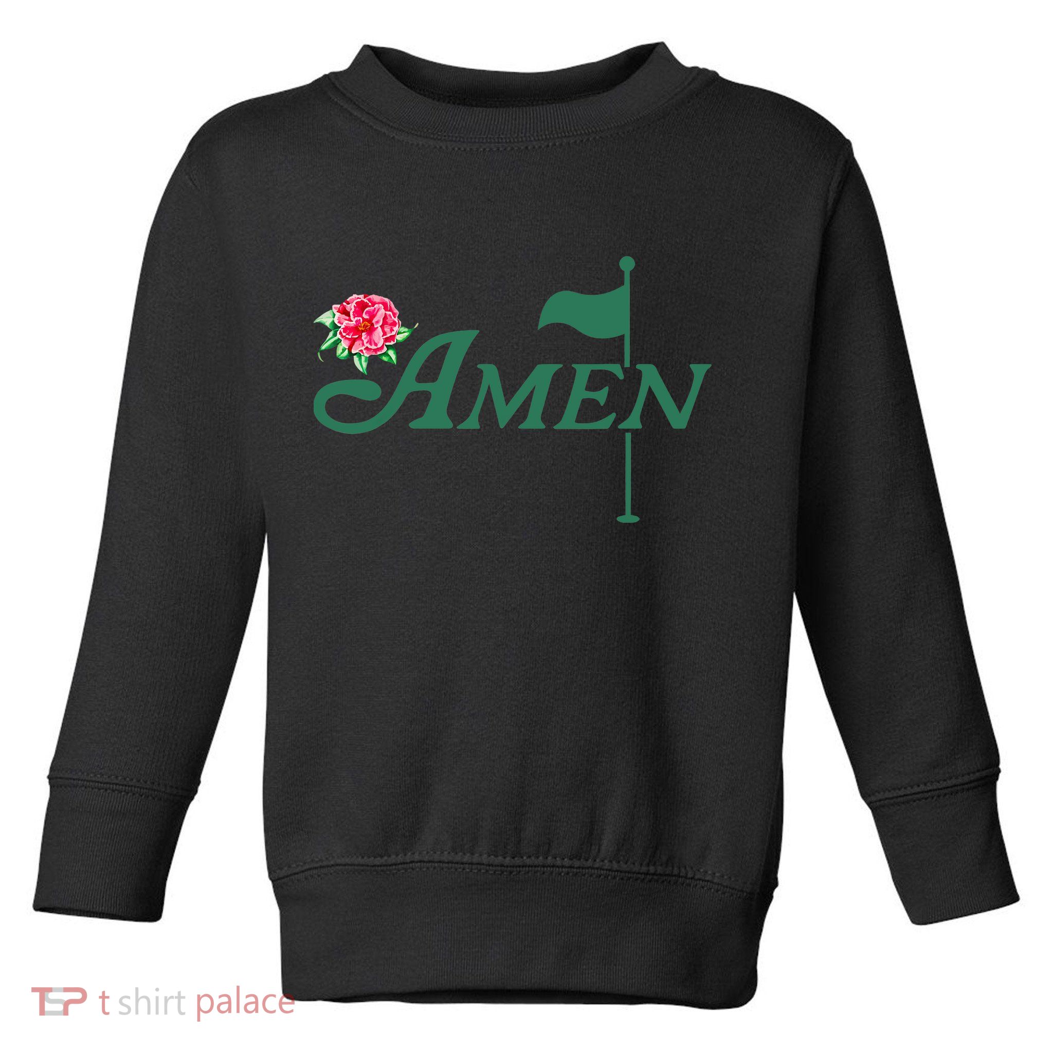 Amen Master Golf Azalea Tournament Pink Golfing Girl Flower Toddler Sweatshirt