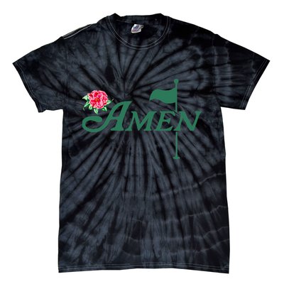 Amen Master Golf Azalea Tournament Pink Golfing Girl Flower Tie-Dye T-Shirt