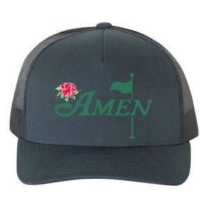 Amen Master Golf Azalea Tournament Pink Golfing Girl Flower Yupoong Adult 5-Panel Trucker Hat