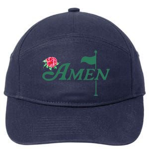 Amen Master Golf Azalea Tournament Pink Golfing Girl Flower 7-Panel Snapback Hat