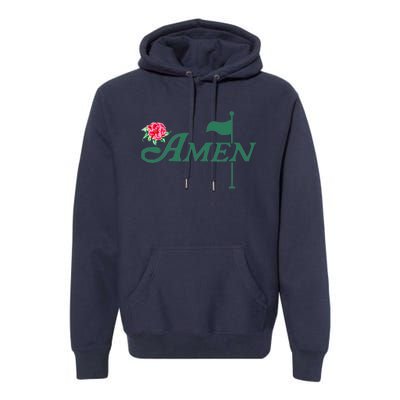 Amen Master Golf Azalea Tournament Pink Golfing Girl Flower Premium Hoodie