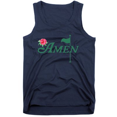 Amen Master Golf Azalea Tournament Pink Golfing Girl Flower Tank Top