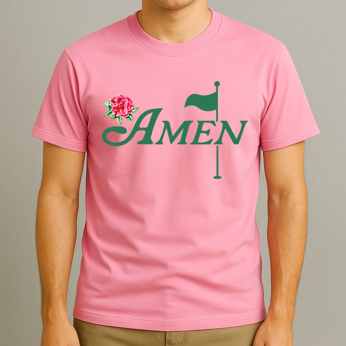 Amen Master Golf Azalea Tournament Pink Golfing Girl Flower T-Shirt