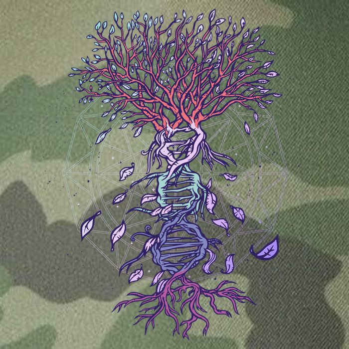 Abstract Madala Geometric Dna Tree Life Gift Esoteric Geometry Gift Legacy Tie Dye Trucker Hat