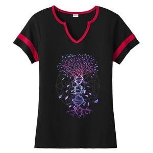 Abstract Madala Geometric Dna Tree Life Gift Esoteric Geometry Gift Ladies Halftime Notch Neck Tee