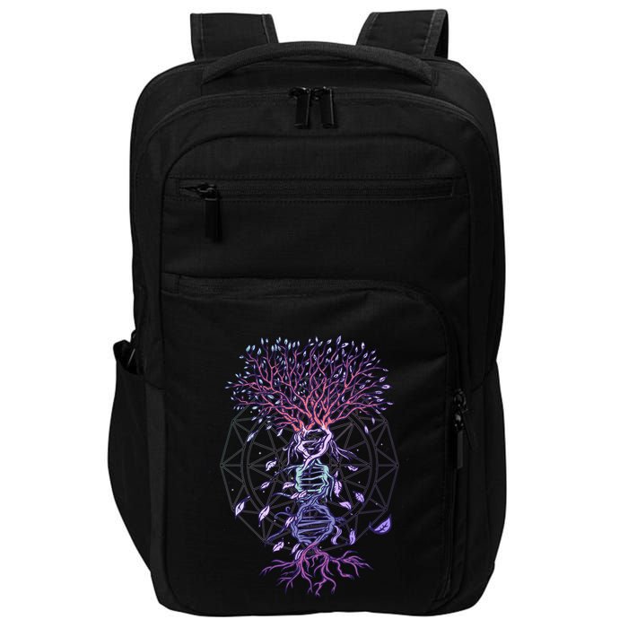 Abstract Madala Geometric Dna Tree Life Gift Esoteric Geometry Gift Impact Tech Backpack