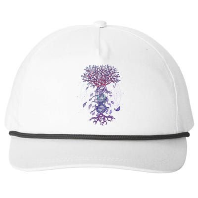 Abstract Madala Geometric Dna Tree Life Gift Esoteric Geometry Gift Snapback Five-Panel Rope Hat