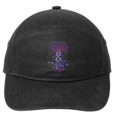 Abstract Madala Geometric Dna Tree Life Gift Esoteric Geometry Gift 7-Panel Snapback Hat