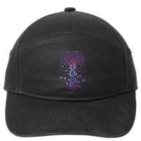 Abstract Madala Geometric Dna Tree Life Gift Esoteric Geometry Gift 7-Panel Snapback Hat