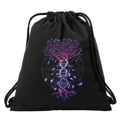 Abstract Madala Geometric Dna Tree Life Gift Esoteric Geometry Gift Drawstring Bag