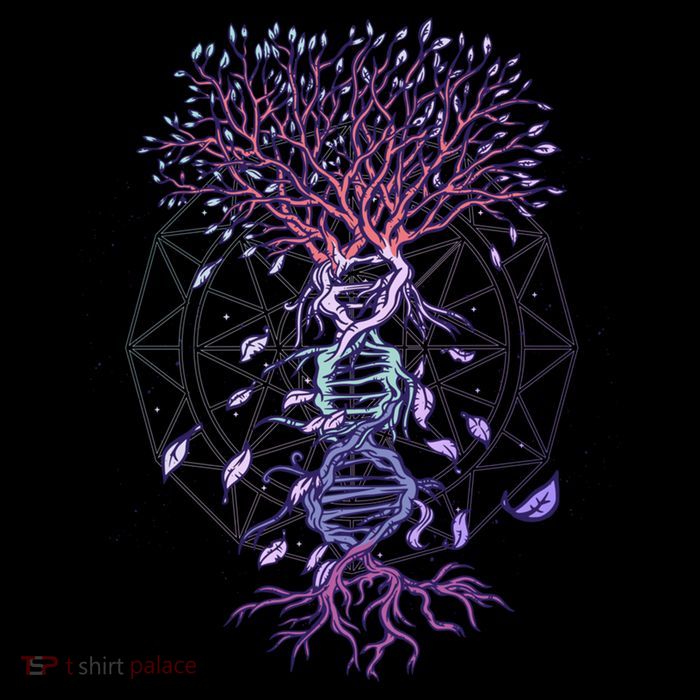Abstract Madala Geometric Dna Tree Life Gift Esoteric Geometry Gift Youth Performance Sprint T-Shirt