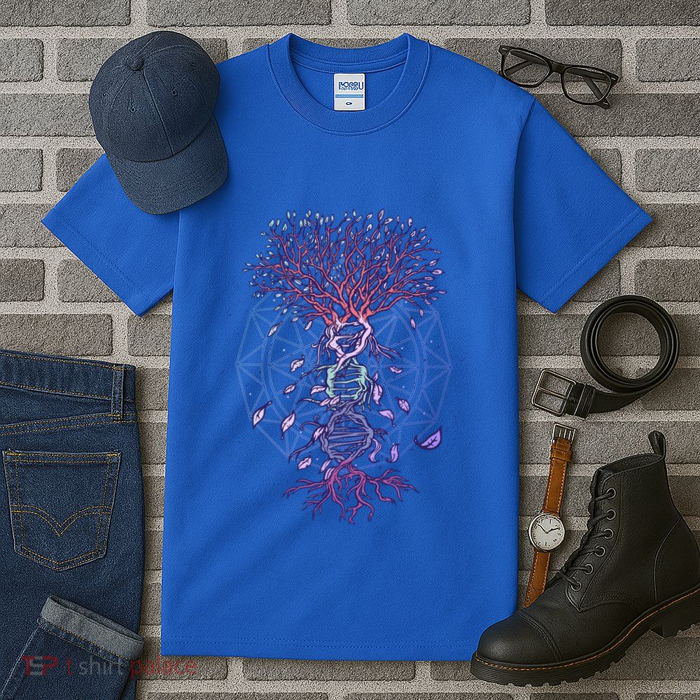 Abstract Madala Geometric Dna Tree Life Gift Esoteric Geometry Gift Tall T-Shirt