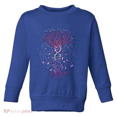 Abstract Madala Geometric Dna Tree Life Gift Esoteric Geometry Gift Toddler Sweatshirt