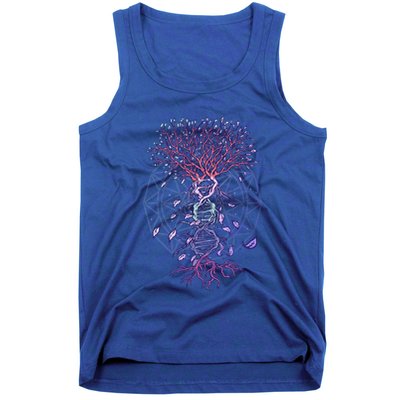 Abstract Madala Geometric Dna Tree Life Gift Esoteric Geometry Gift Tank Top