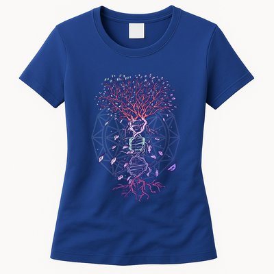 Abstract Madala Geometric Dna Tree Life Gift Esoteric Geometry Gift Womens T-Shirt