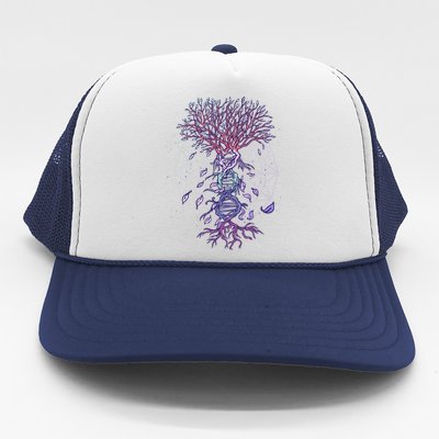 Abstract Madala Geometric Dna Tree Life Gift Esoteric Geometry Gift Trucker Hat