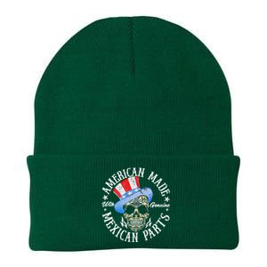 American Made Genuine Mexican Parts Skull Design Knit Cap Winter Beanie