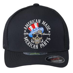 American Made Genuine Mexican Parts Skull Design Flexfit Unipanel Trucker Cap