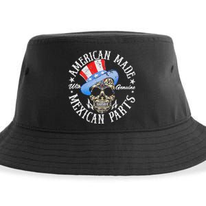 American Made Genuine Mexican Parts Skull Design Sustainable Bucket Hat