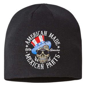 American Made Genuine Mexican Parts Skull Design Sustainable Beanie