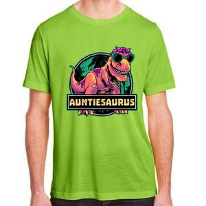 Auntiesaurus Meaningful Gift T Rex Auntie Saurus Dinosaur Aunt Gift Adult ChromaSoft Performance T-Shirt