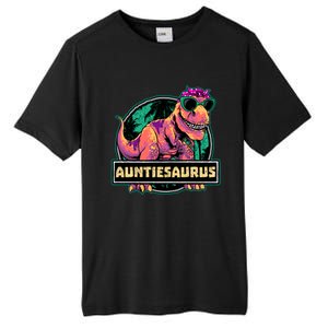 Auntiesaurus Meaningful Gift T Rex Auntie Saurus Dinosaur Aunt Gift Tall Fusion ChromaSoft Performance T-Shirt