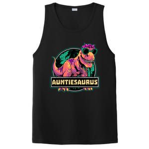 Auntiesaurus Meaningful Gift T Rex Auntie Saurus Dinosaur Aunt Gift PosiCharge Competitor Tank