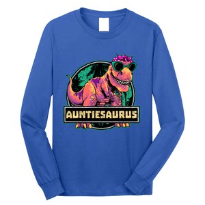 Auntiesaurus Meaningful Gift T Rex Auntie Saurus Dinosaur Aunt Gift Long Sleeve Shirt