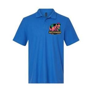 Auntiesaurus Meaningful Gift T Rex Auntie Saurus Dinosaur Aunt Gift Softstyle Adult Sport Polo