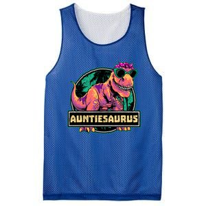 Auntiesaurus Meaningful Gift T Rex Auntie Saurus Dinosaur Aunt Gift Mesh Reversible Basketball Jersey Tank