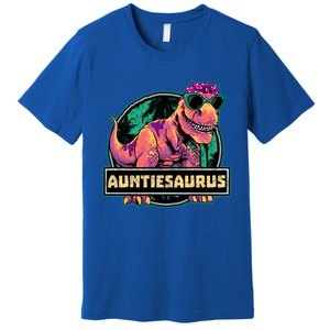 Auntiesaurus Meaningful Gift T Rex Auntie Saurus Dinosaur Aunt Gift Premium T-Shirt