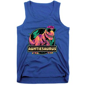 Auntiesaurus Meaningful Gift T Rex Auntie Saurus Dinosaur Aunt Gift Tank Top