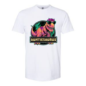 Auntiesaurus Meaningful Gift T Rex Auntie Saurus Dinosaur Aunt Gift Softstyle CVC T-Shirt