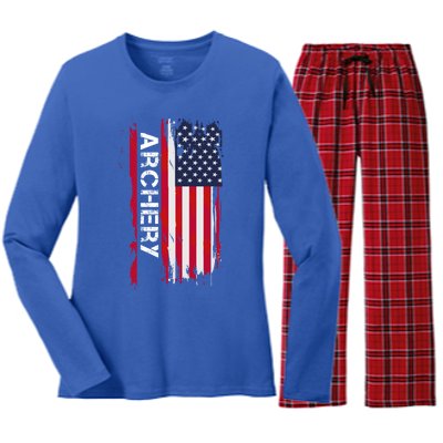 Archery Meaningful Gift Women's Long Sleeve Flannel Pajama Set 