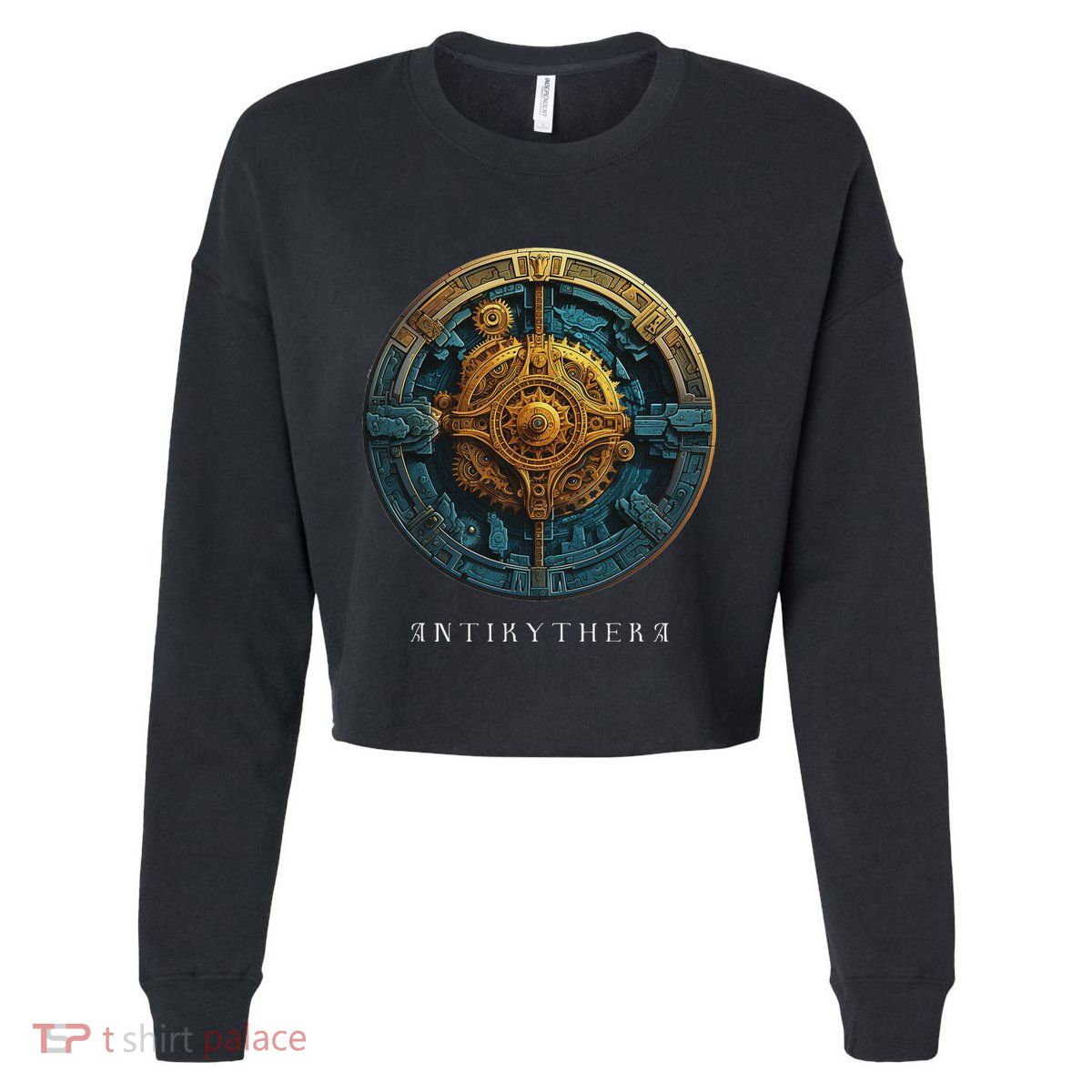 Antikythera Mechanism Greek Computer Ancient Greece Cropped Pullover Crew