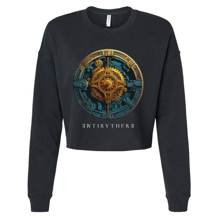 Antikythera Mechanism Greek Computer Ancient Greece Cropped Pullover Crew