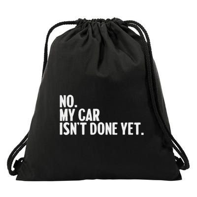 Auto Mechanic Garage Joke For Car Guy Lover Racer Enthusiast Drawstring Bag