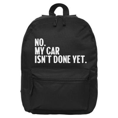 Auto Mechanic Garage Joke For Car Guy Lover Racer Enthusiast 16 in Basic Backpack