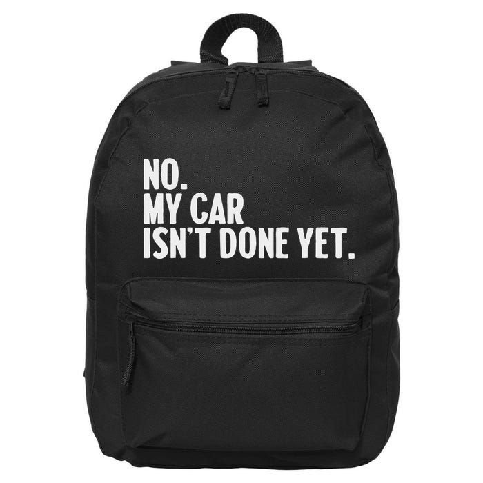 Auto Mechanic Garage Joke For Car Guy Lover Racer Enthusiast 16 in Basic Backpack