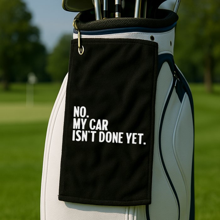 Auto Mechanic Garage Joke For Car Guy Lover Racer Enthusiast Golf Towel