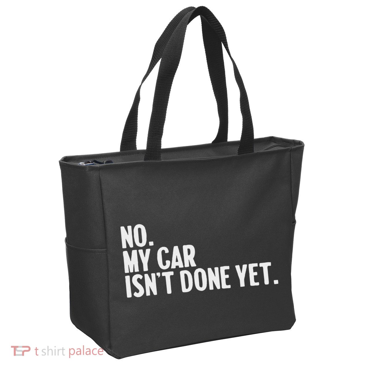 Auto Mechanic Garage Joke For Car Guy Lover Racer Enthusiast Zip Tote Bag