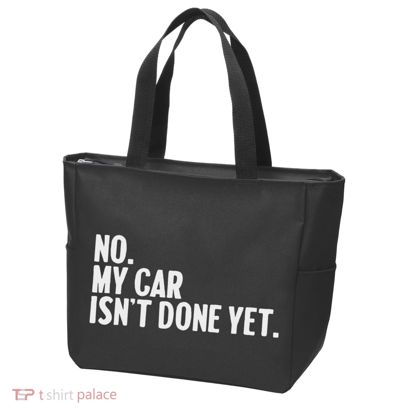 Auto Mechanic Garage Joke For Car Guy Lover Racer Enthusiast Zip Tote Bag